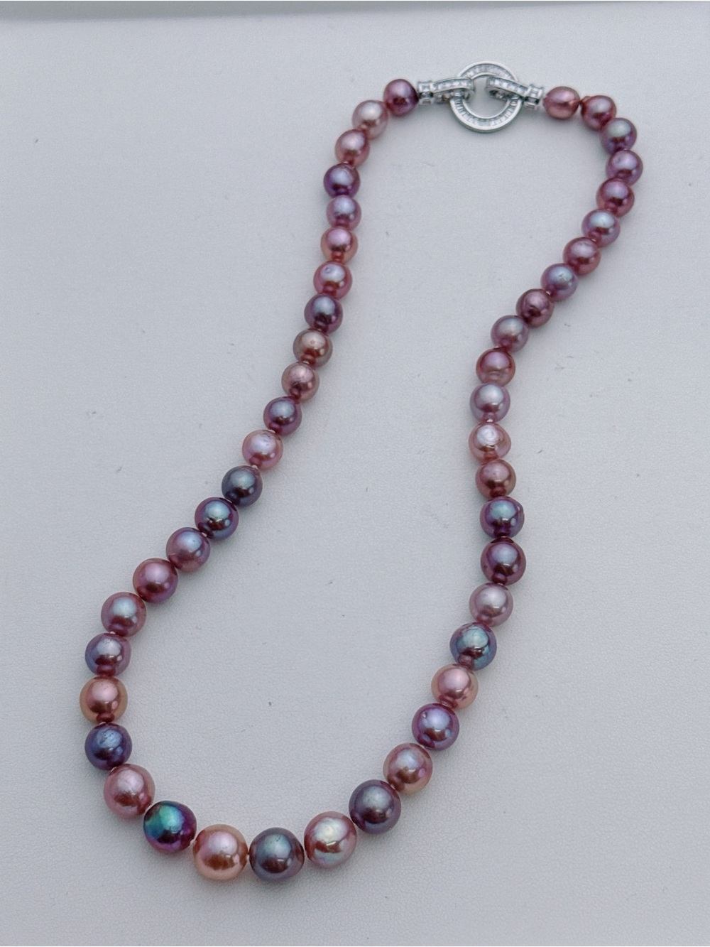 X815 Handmade Freshwater Edison Baroque Pearl Necklace Blueberry Luster - Picture 13 of 13